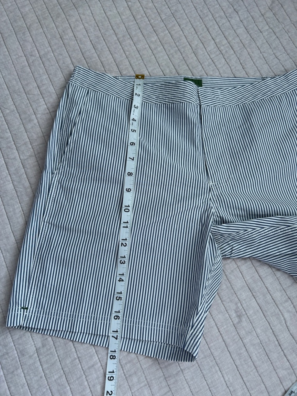 Sid mashburn Zip-Front Mid-Length Swim Short Blue/White Seersucker 34” men’s - Picture 7 of 16